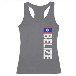 Belize Flag Racerback Tank Top Distressed Central American Pride Heritage Gift TS10 Charcoal Print Your Wear