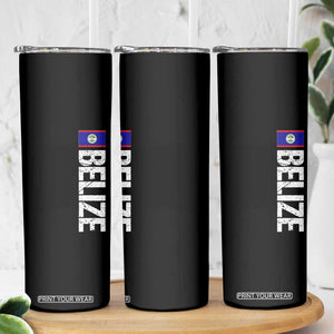 Belize Flag Skinny Tumbler Distressed Central American Pride Heritage Gift TS10 Print Your Wear