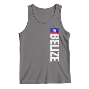 Belize Flag Tank Top Distressed Central American Pride Heritage Gift TS10 Deep Heather Print Your Wear