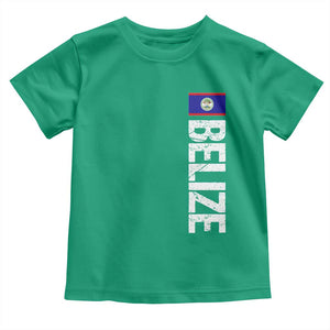 Belize Flag Toddler T Shirt Distressed Central American Pride Heritage Gift TS10 Irish Green Print Your Wear