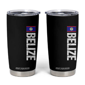 Belize Flag Tumbler Cup Distressed Central American Pride Heritage Gift TS10 Black Print Your Wear