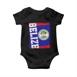 Vintage Belize Baby Onesie Distressed Flag Central American Pride Heritage Gift TS10 Black Print Your Wear
