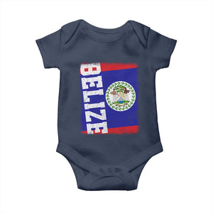 Vintage Belize Baby Onesie Distressed Flag Central American Pride Heritage Gift TS10 Navy Print Your Wear