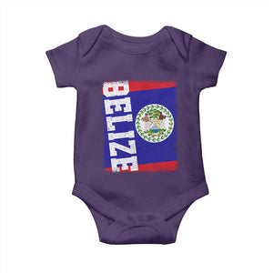 Vintage Belize Baby Onesie Distressed Flag Central American Pride Heritage Gift TS10 Purple Print Your Wear