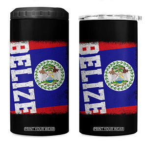 Vintage Belize 4 in 1 Can Cooler Tumbler Distressed Flag Central American Pride Heritage Gift TS10 One Size: 16 oz Black Print Your Wear