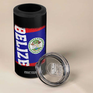 Vintage Belize 4 in 1 Can Cooler Tumbler Distressed Flag Central American Pride Heritage Gift TS10 Print Your Wear