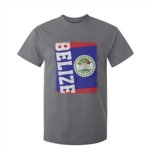 Vintage Belize T Shirt For Kid Distressed Flag Central American Pride Heritage Gift TS10 Charcoal Print Your Wear