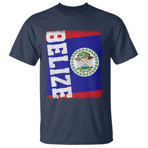 Vintage Belize T Shirt Distressed Flag Central American Pride Heritage Gift TS10 Navy Print Your Wear