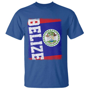 Vintage Belize T Shirt Distressed Flag Central American Pride Heritage Gift TS10 Royal Blue Print Your Wear