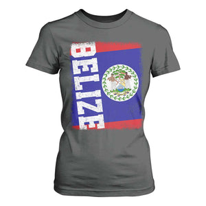 Vintage Belize T Shirt For Women Distressed Flag Central American Pride Heritage Gift TS10 Dark Heather Print Your Wear
