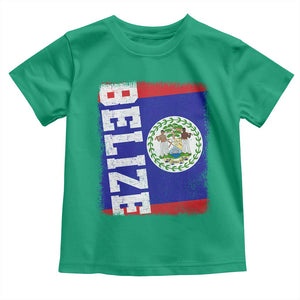 Vintage Belize Toddler T Shirt Distressed Flag Central American Pride Heritage Gift TS10 Irish Green Print Your Wear
