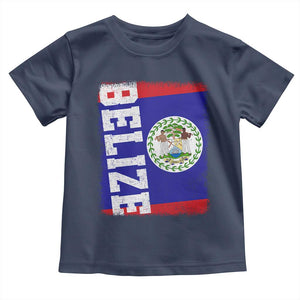 Vintage Belize Toddler T Shirt Distressed Flag Central American Pride Heritage Gift TS10 Navy Print Your Wear