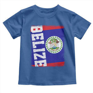 Vintage Belize Toddler T Shirt Distressed Flag Central American Pride Heritage Gift TS10 Royal Blue Print Your Wear