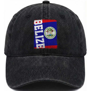 Vintage Belize Washed Cotton Baseball Cap Distressed Flag Central American Pride Heritage Gift TS10 Print Your Wear
