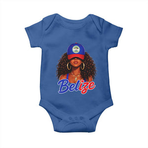 Belize Princess Baby Onesie Melanin Afro Girl Belize Flag Heritage Gift for Black Girls TS10 Royal Blue Print Your Wear