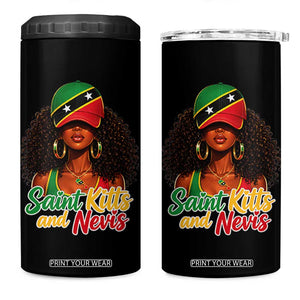 Saint Kitts and Nevis Princess 4 in 1 Can Cooler Tumbler Melanin Afro Girl Heritage Gift for Black Girls TS10 One Size: 16 oz Black Print Your Wear