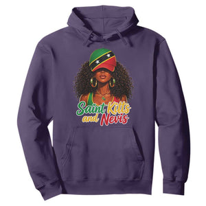 Saint Kitts and Nevis Princess Hoodie Melanin Afro Girl Heritage Gift for Black Girls TS10 S Purple Print Your Wear