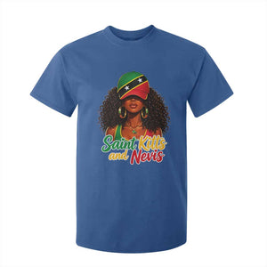 Saint Kitts and Nevis Princess T Shirt For Kid Melanin Afro Girl Heritage Gift for Black Girls TS10 Royal Blue Print Your Wear