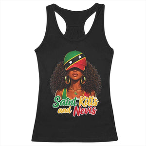 Saint Kitts and Nevis Princess Racerback Tank Top Melanin Afro Girl Heritage Gift for Black Girls TS10 Black Print Your Wear