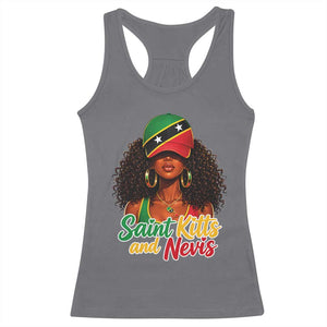 Saint Kitts and Nevis Princess Racerback Tank Top Melanin Afro Girl Heritage Gift for Black Girls TS10 Charcoal Print Your Wear
