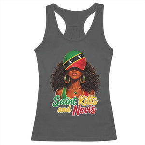 Saint Kitts and Nevis Princess Racerback Tank Top Melanin Afro Girl Heritage Gift for Black Girls TS10 Dark Heather Print Your Wear
