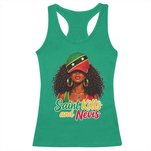 Saint Kitts and Nevis Princess Racerback Tank Top Melanin Afro Girl Heritage Gift for Black Girls TS10 Irish Green Print Your Wear