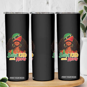Saint Kitts and Nevis Princess Skinny Tumbler Melanin Afro Girl Heritage Gift for Black Girls TS10 Print Your Wear