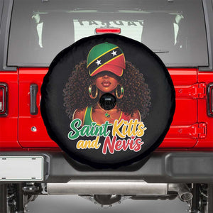 Saint Kitts and Nevis Princess Spare Tire Cover Melanin Afro Girl Heritage Gift for Black Girls TS10 Black Print Your Wear