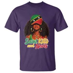 Saint Kitts and Nevis Princess T Shirt Melanin Afro Girl Heritage Gift for Black Girls TS10 Print Your Wear