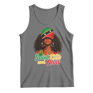 Saint Kitts and Nevis Princess Tank Top Melanin Afro Girl Heritage Gift for Black Girls TS10 Black Heather Print Your Wear