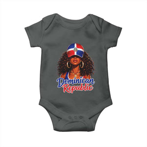 Dominican Republic Princess Baby Onesie Melanin Afro Girl Heritage Gift for Black Girls TS10 Dark Heather Print Your Wear