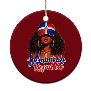 Dominican Republic Princess Ceramic Ornament Melanin Afro Girl Heritage Gift for Black Girls TS10 1pc Red Print Your Wear