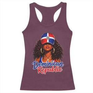 Dominican Republic Princess Racerback Tank Top Melanin Afro Girl Heritage Gift for Black Girls TS10 Maroon Print Your Wear