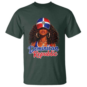 Dominican Republic Princess T Shirt Melanin Afro Girl Heritage Gift for Black Girls TS10 Dark Forest Green Print Your Wear