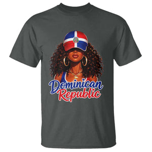 Dominican Republic Princess T Shirt Melanin Afro Girl Heritage Gift for Black Girls TS10 Dark Heather Print Your Wear