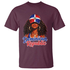 Dominican Republic Princess T Shirt Melanin Afro Girl Heritage Gift for Black Girls TS10 Maroon Print Your Wear