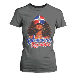 Dominican Republic Princess T Shirt For Women Melanin Afro Girl Heritage Gift for Black Girls TS10 Dark Heather Print Your Wear