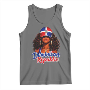 Dominican Republic Princess Tank Top Melanin Afro Girl Heritage Gift for Black Girls TS10 Black Heather Print Your Wear