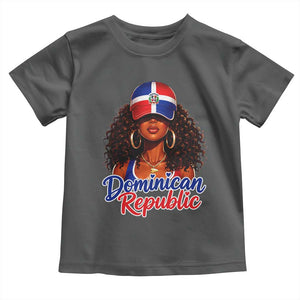 Dominican Republic Princess Toddler T Shirt Melanin Afro Girl Heritage Gift for Black Girls TS10 Dark Heather Print Your Wear