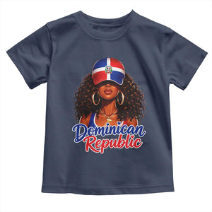 Dominican Republic Princess Toddler T Shirt Melanin Afro Girl Heritage Gift for Black Girls TS10 Navy Print Your Wear