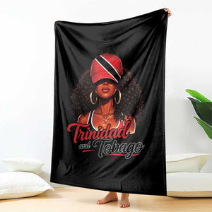 Trinidad and Tobago Afro Girl Throw Blanket Trini Black Queen Caribbean Pride Heritage Gift TS10 Print Your Wear