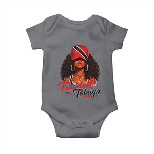Trinidad and Tobago Afro Girl Baby Onesie Trini Black Queen Caribbean Pride Heritage Gift TS10 Charcoal Print Your Wear