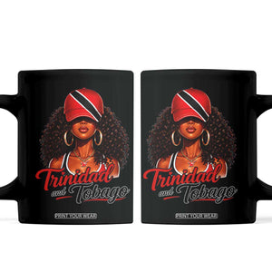 Trinidad and Tobago Afro Girl Coffee Mug Trini Black Queen Caribbean Pride Heritage Gift TS10 Black Print Your Wear