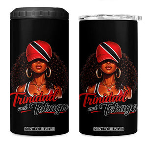 Trinidad and Tobago Afro Girl 4 in 1 Can Cooler Tumbler Trini Black Queen Caribbean Pride Heritage Gift TS10 One Size: 16 oz Black Print Your Wear