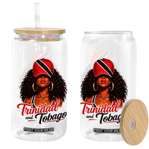 Trinidad and Tobago Afro Girl Glass Can Trini Black Queen Caribbean Pride Heritage Gift TS10 Print Your Wear