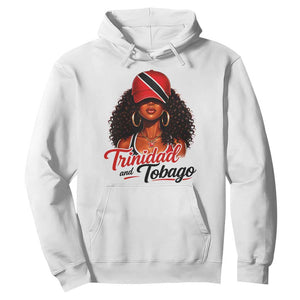 Trinidad and Tobago Afro Girl Hoodie Trini Black Queen Caribbean Pride Heritage Gift TS10 White Print Your Wear