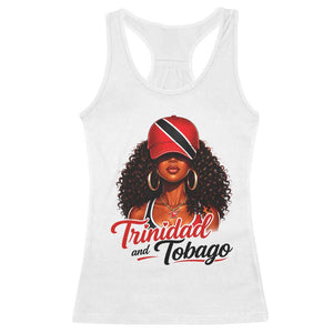 Trinidad and Tobago Afro Girl Racerback Tank Top Trini Black Queen Caribbean Pride Heritage Gift TS10 White Print Your Wear