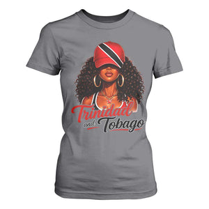 Trinidad and Tobago Afro Girl T Shirt For Women Trini Black Queen Caribbean Pride Heritage Gift TS10 Charcoal Print Your Wear