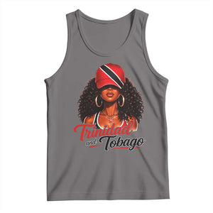 Trinidad and Tobago Afro Girl Tank Top Trini Black Queen Caribbean Pride Heritage Gift TS10 Deep Heather Print Your Wear