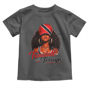 Trinidad and Tobago Afro Girl Toddler T Shirt Trini Black Queen Caribbean Pride Heritage Gift TS10 Dark Heather Print Your Wear